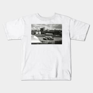 Landscape looking across Norwich bus station, Norfolk, UK Kids T-Shirt